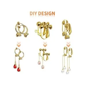 Hallazgos de aretes con clip 12 pares de 6 estilos