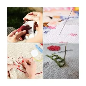Kit de bordado con agujas de perforar 100 colores de_2