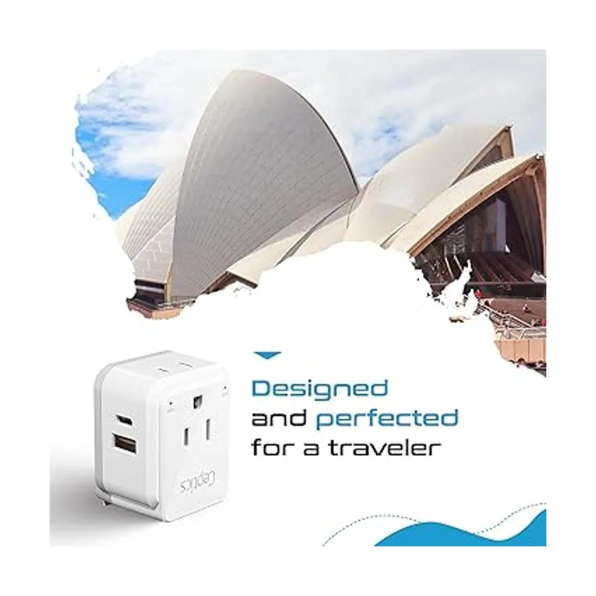 Ceptics Juego de adaptadores de viaje australiano 20 W PD_4