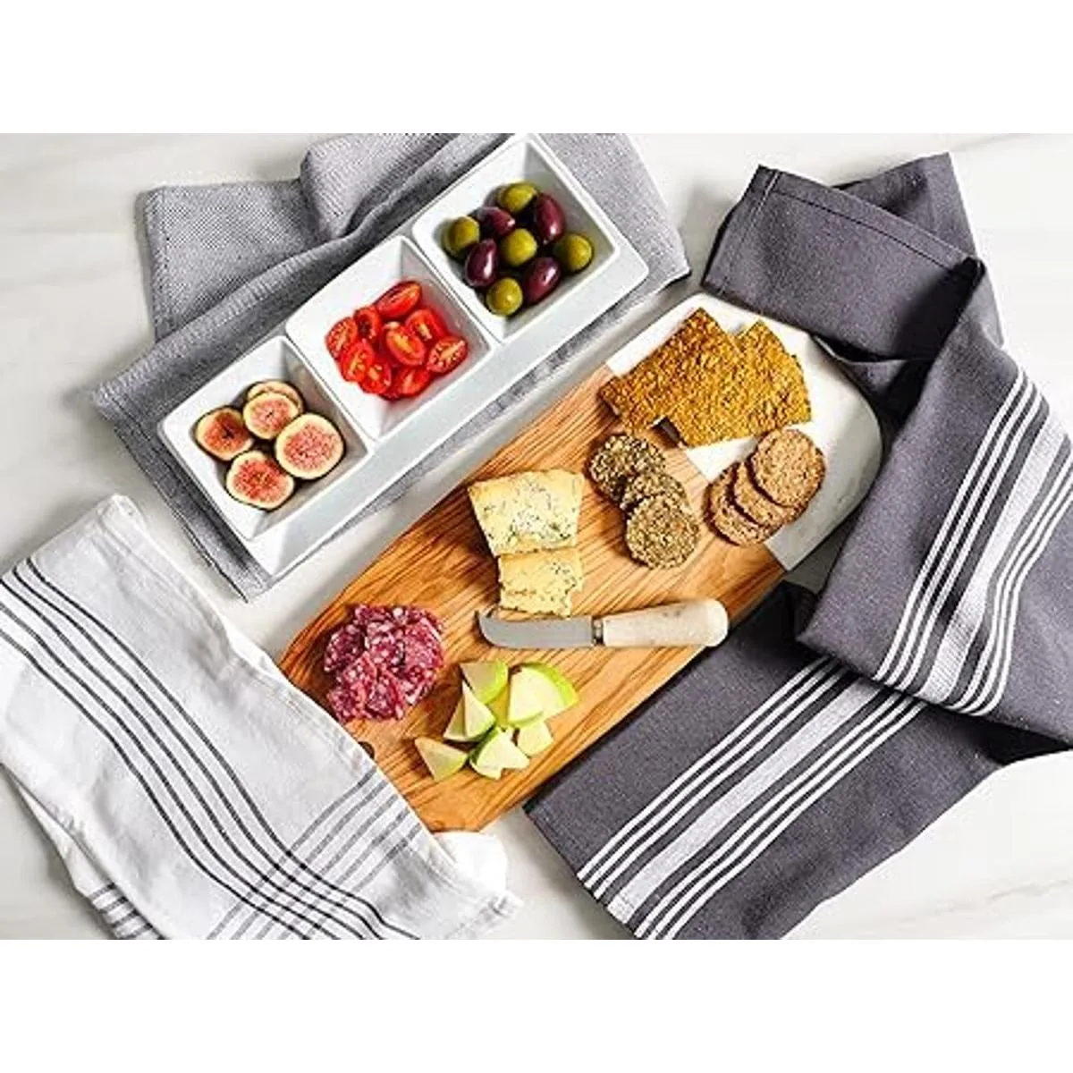 KAF Home Soho Kitchen Dish Towel Set of 10 18 x 28 Inch