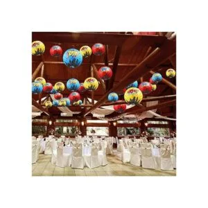 Blulu 6 faroles de papel colgantes para fiestas de