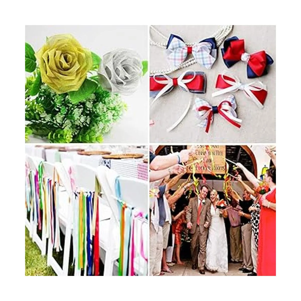 Listón satinado de 20 colores listón de seda para