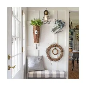 DAYCENT Juego de 2 luces de pared de jaula de metal de_2