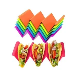 Soportes coloridos para sostener tacos Platos de bandeja_1