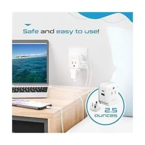 Ceptics Juego de adaptadores de viaje australiano 20 W PD_6