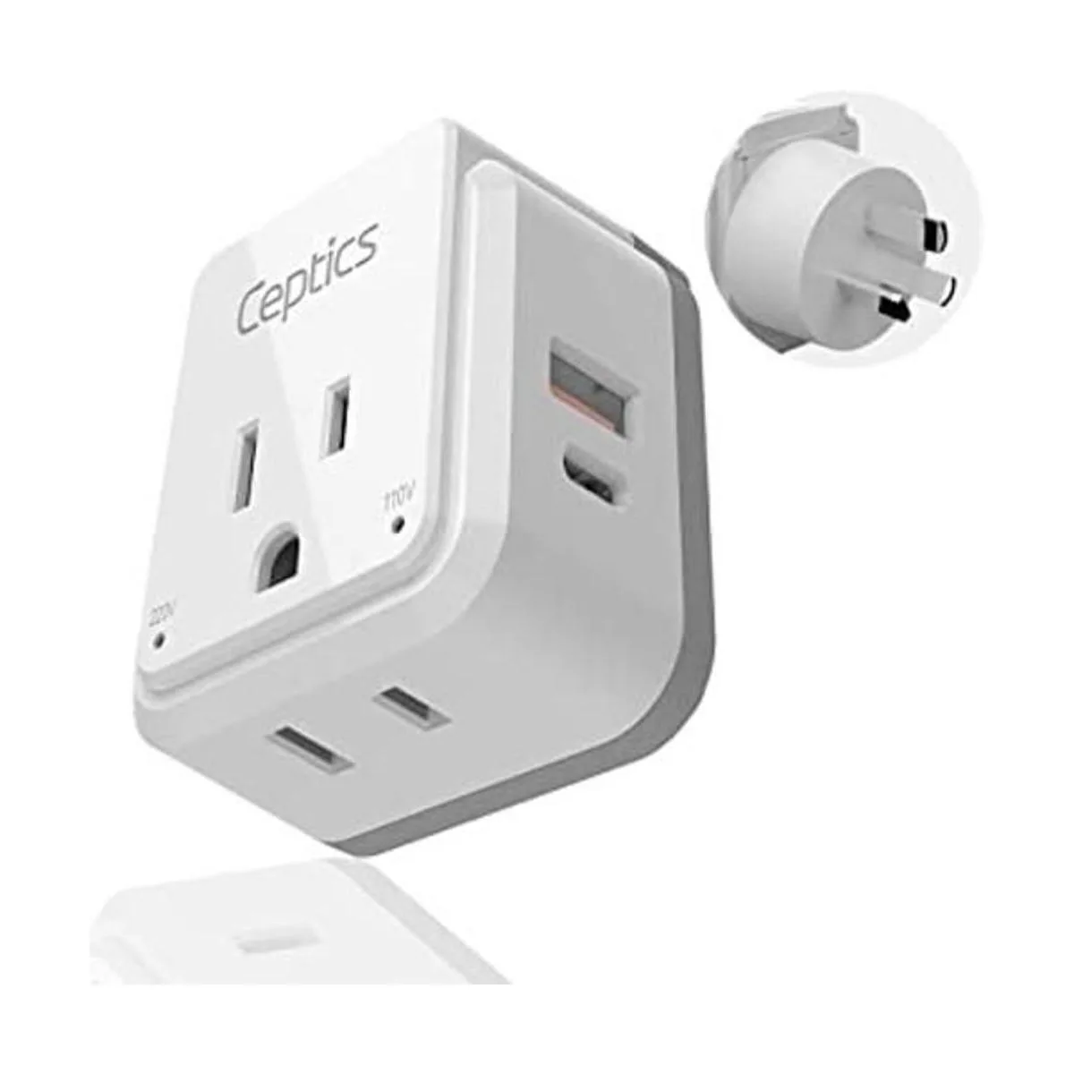 Ceptics Juego de adaptadores de viaje australiano 20 W PD_1