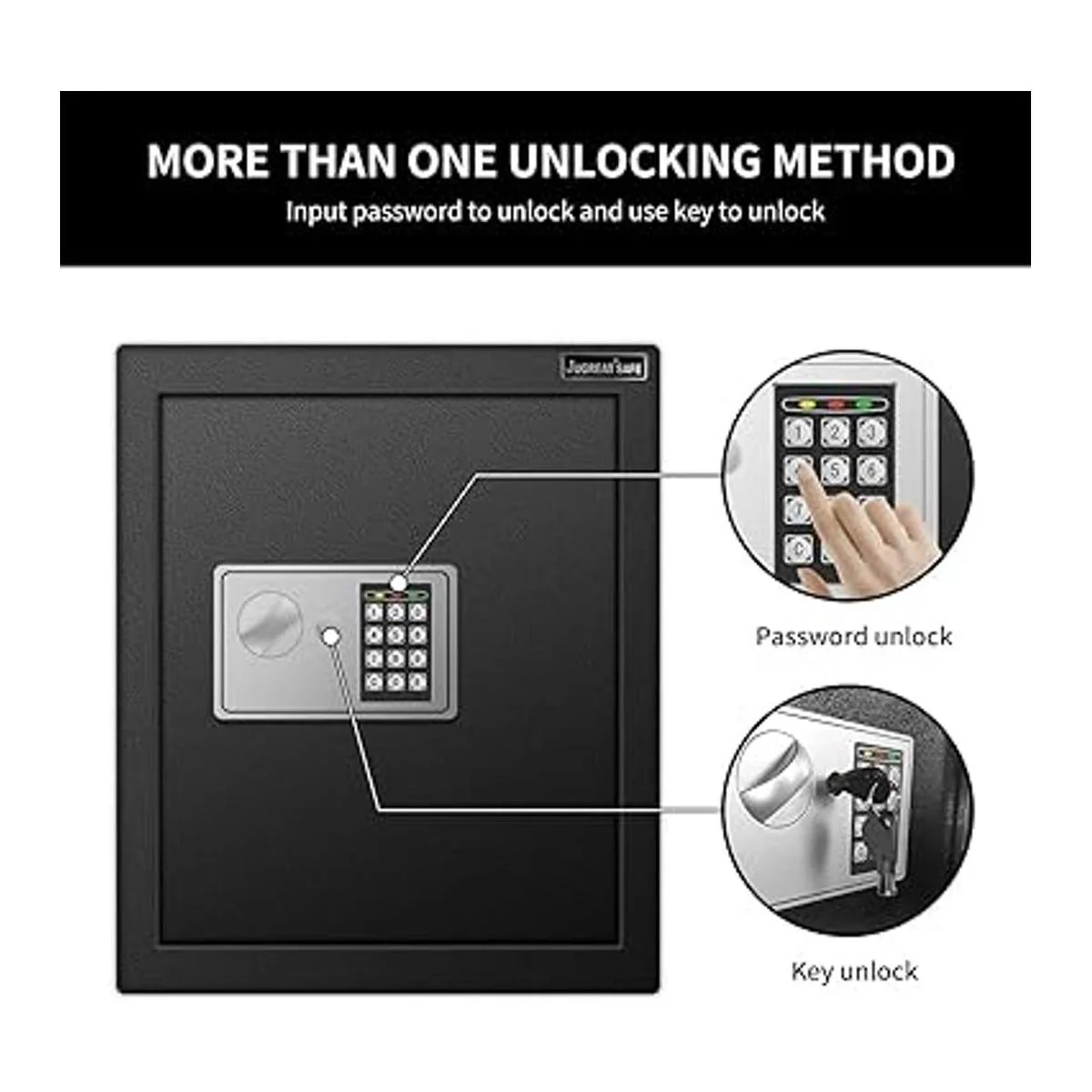 JUGREAT Caja fuerte de pared para armario de 80 llaves con