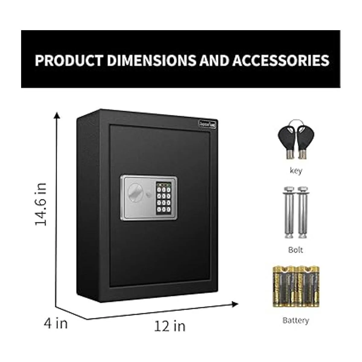 JUGREAT Caja fuerte de pared para armario de 80 llaves con