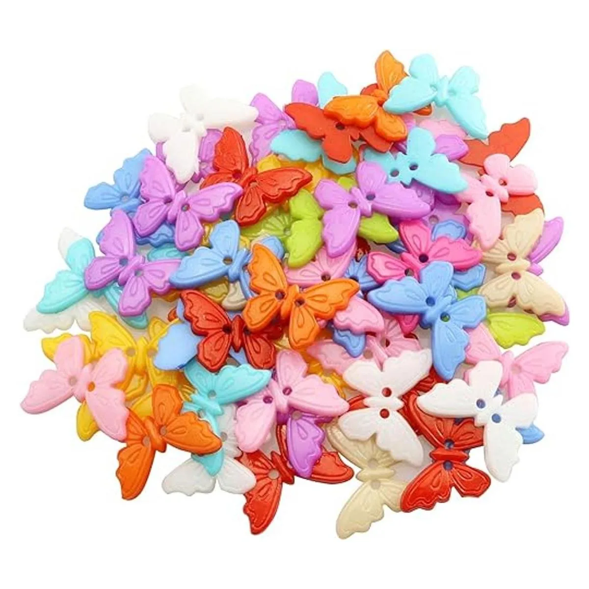 JCBIZ 60 botones de mariposa de dos ojos para_2