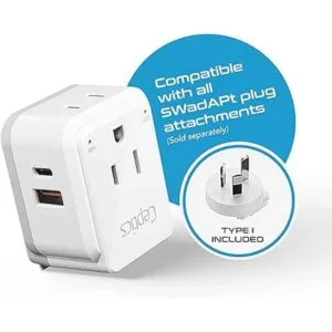 Ceptics Juego de adaptadores de viaje australiano 20 W PD_3