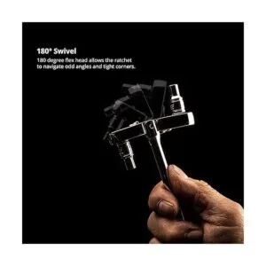 Capri Tools Trinquete de cabeza flexible de perfil bajo de_3