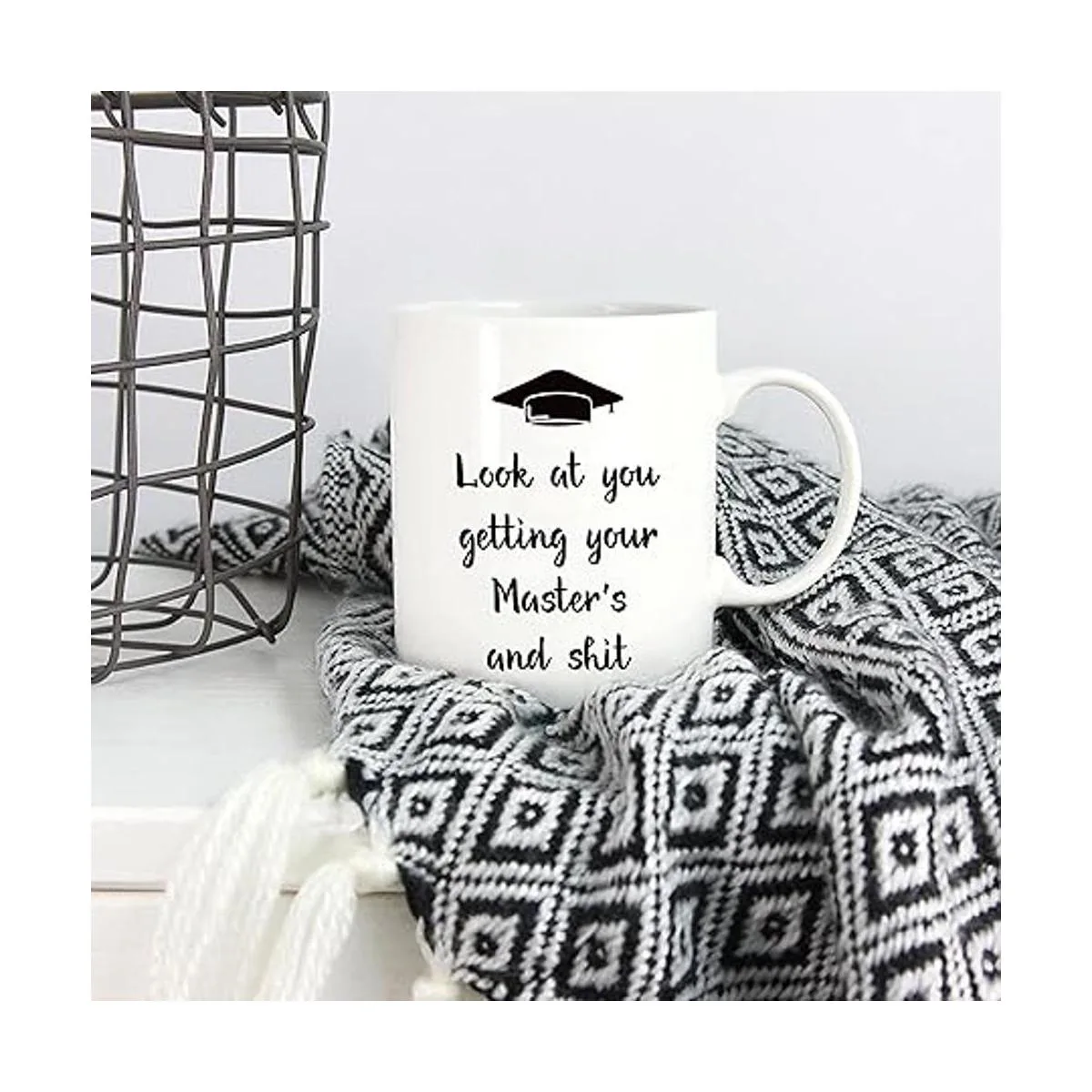 5Aup Regalos de Navidad Divertidos Masters Graduación Taza_5