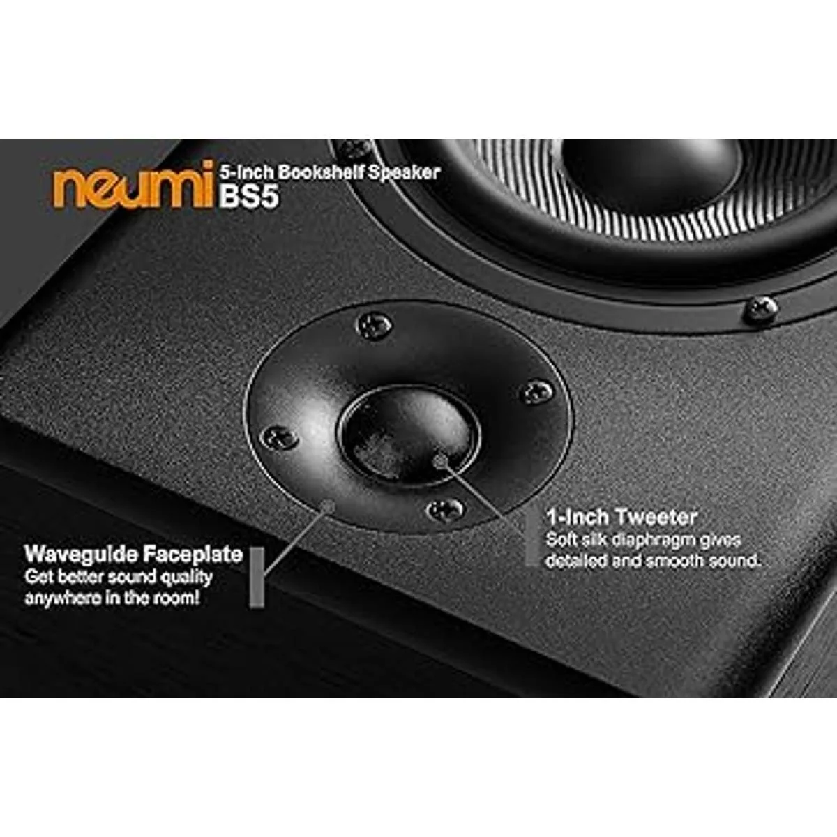 NEUMI BS5 Altavoces pasivos para estantería woofer de 5_5