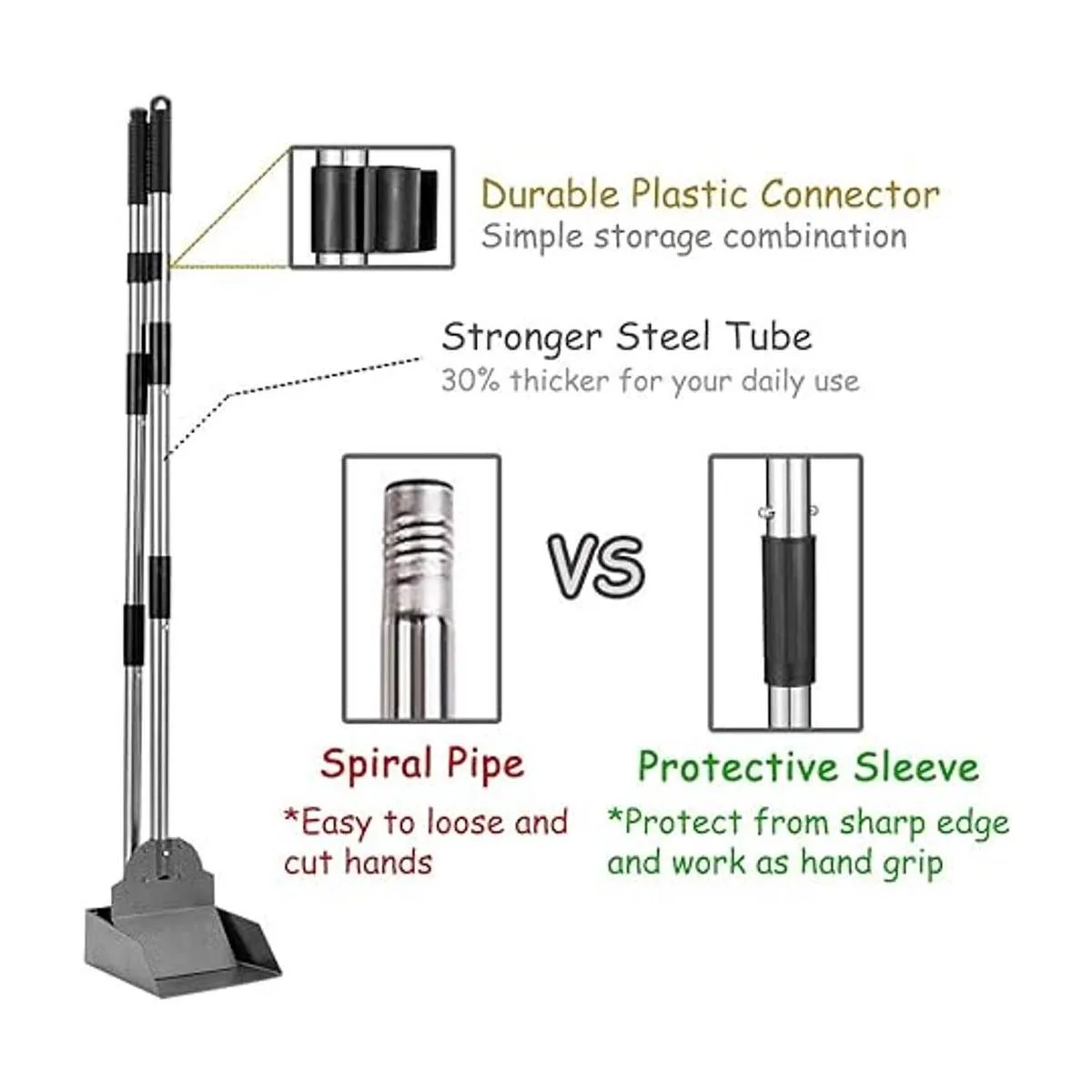 Juego de cuchara para excrementos de perros bandeja y
