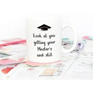 5Aup Regalos de Navidad Divertidos Masters Graduación Taza_4