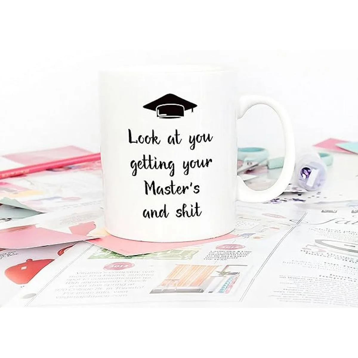 5Aup Regalos de Navidad Divertidos Masters Graduación Taza_4