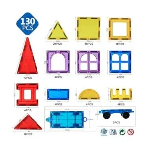 Azulejos de construcción magnéticos 130 piezas de_3