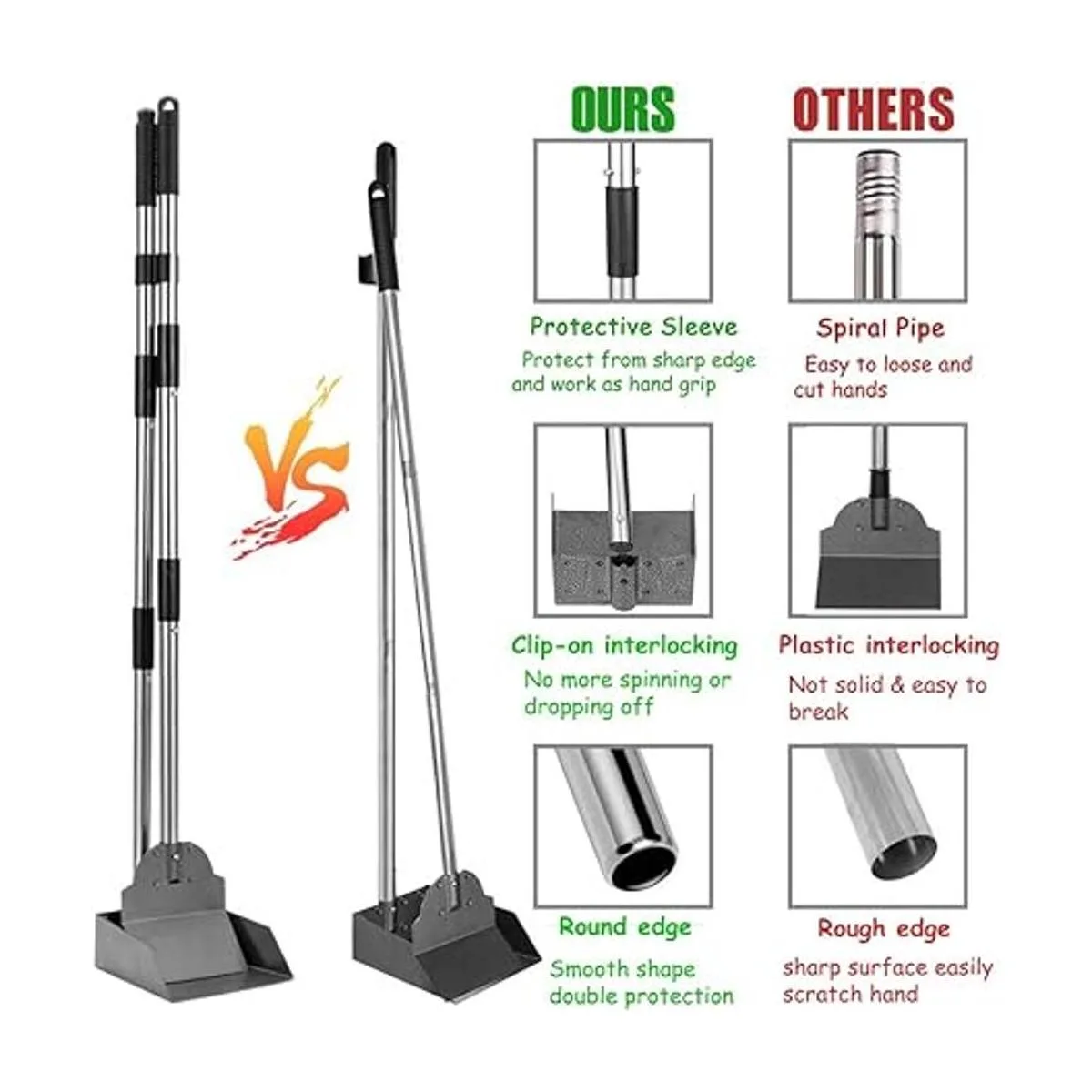 Juego de cuchara para excrementos de perros bandeja y