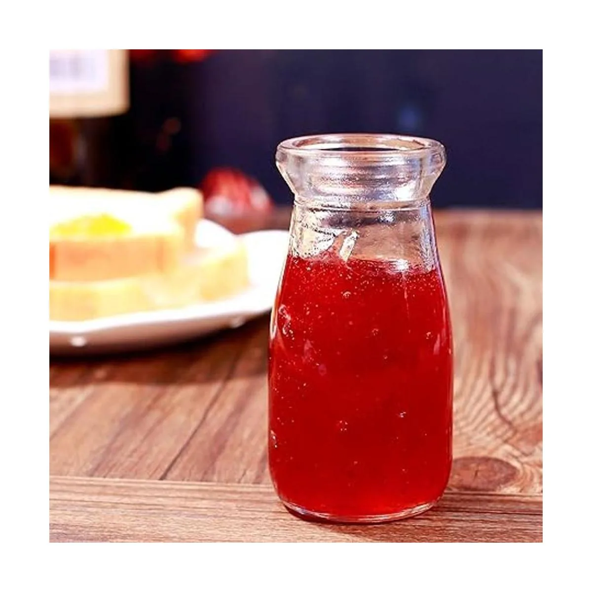 Kingrol Paquete de 18 botellas de vidrio con tapones de