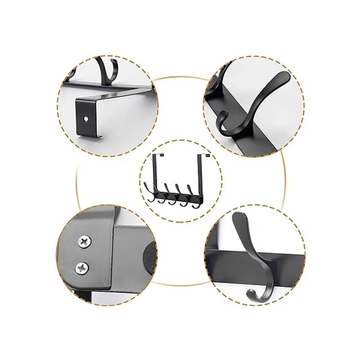 SKOLOO Gancho para colgar sobre la puerta 5 ganchos_5