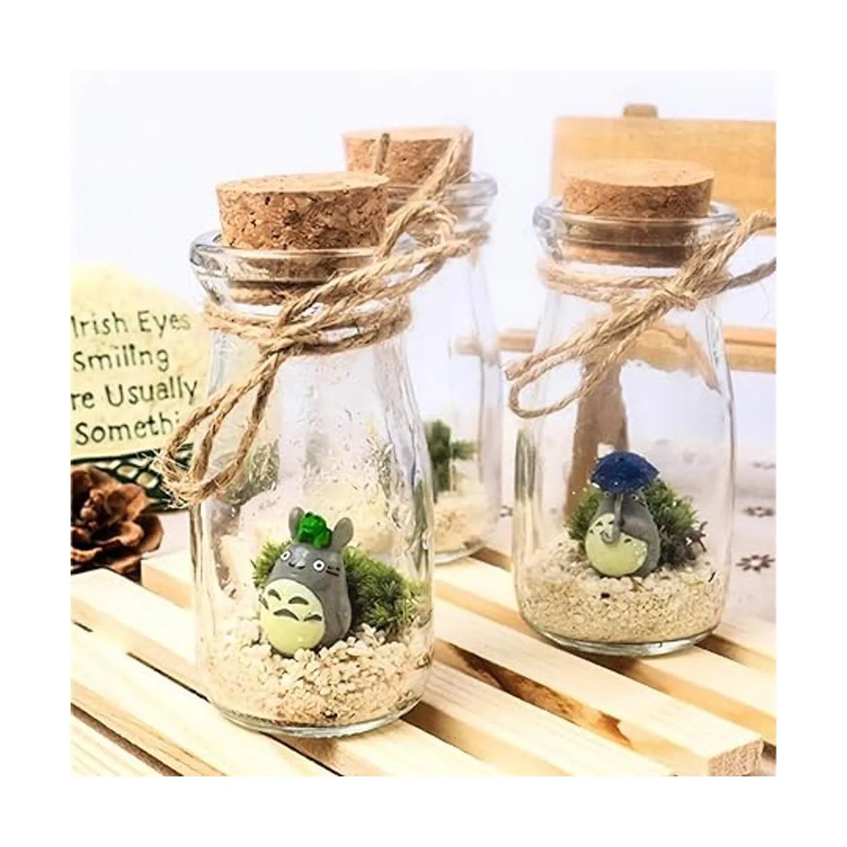 Kingrol Paquete de 18 botellas de vidrio con tapones de