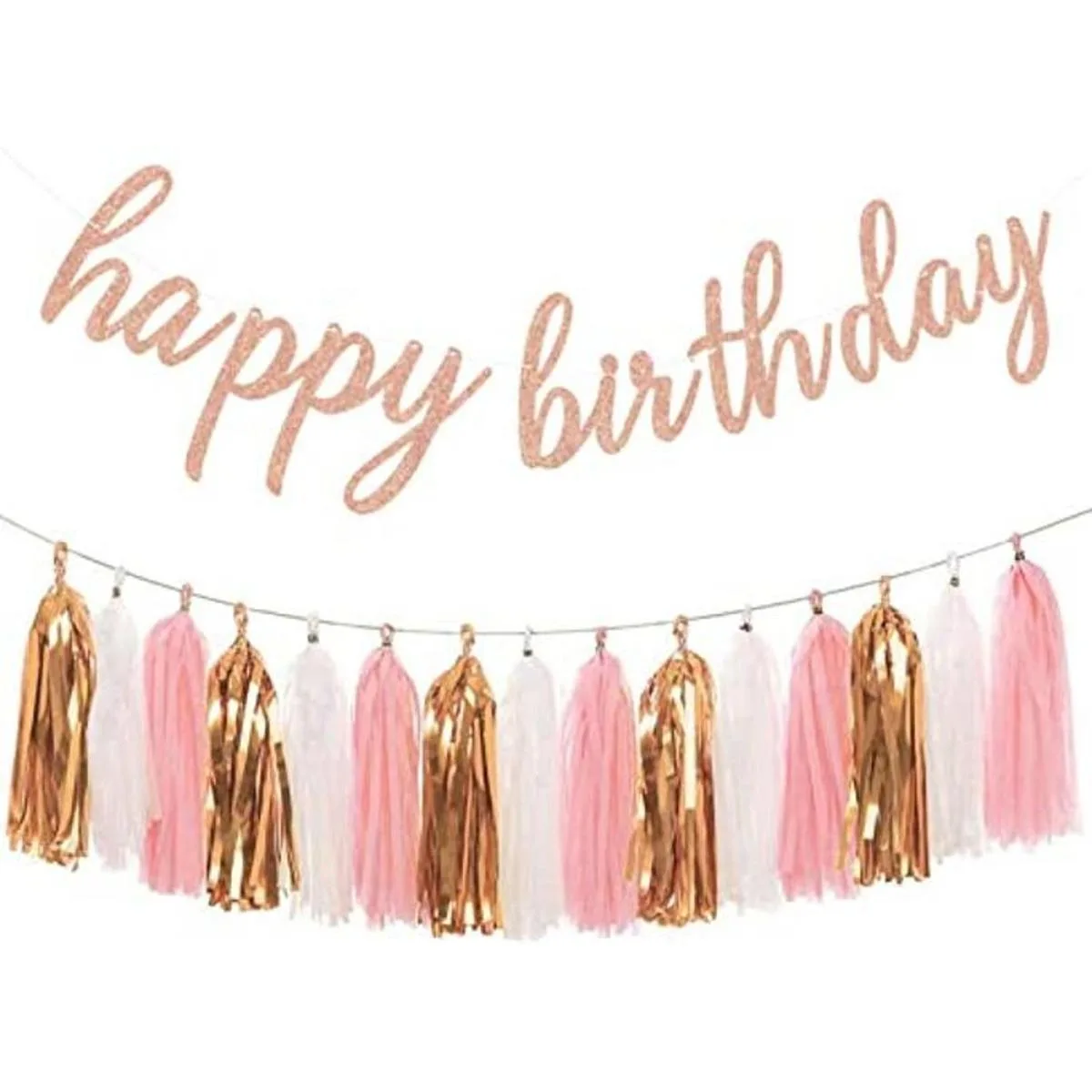 Aonor Rose Gold Birthday Party Decorations Glittery Rose_1