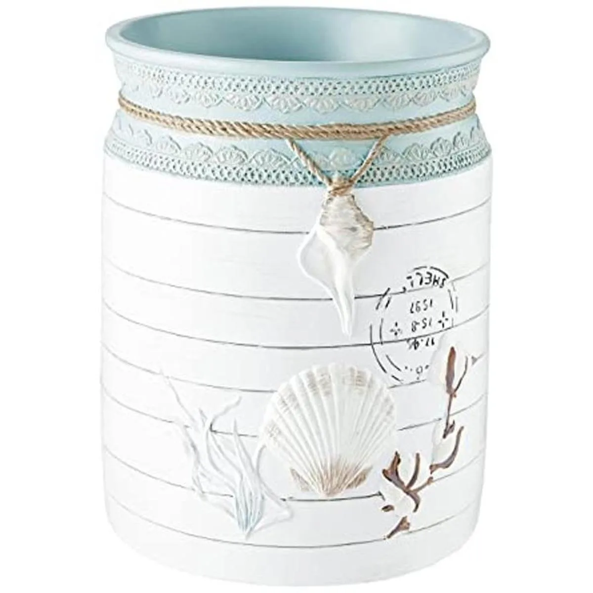 Avanti Linens Basurero de concha de granja multicolor_1