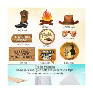 Set de accesorios para fotos Western Cowboy Ultimate Wild