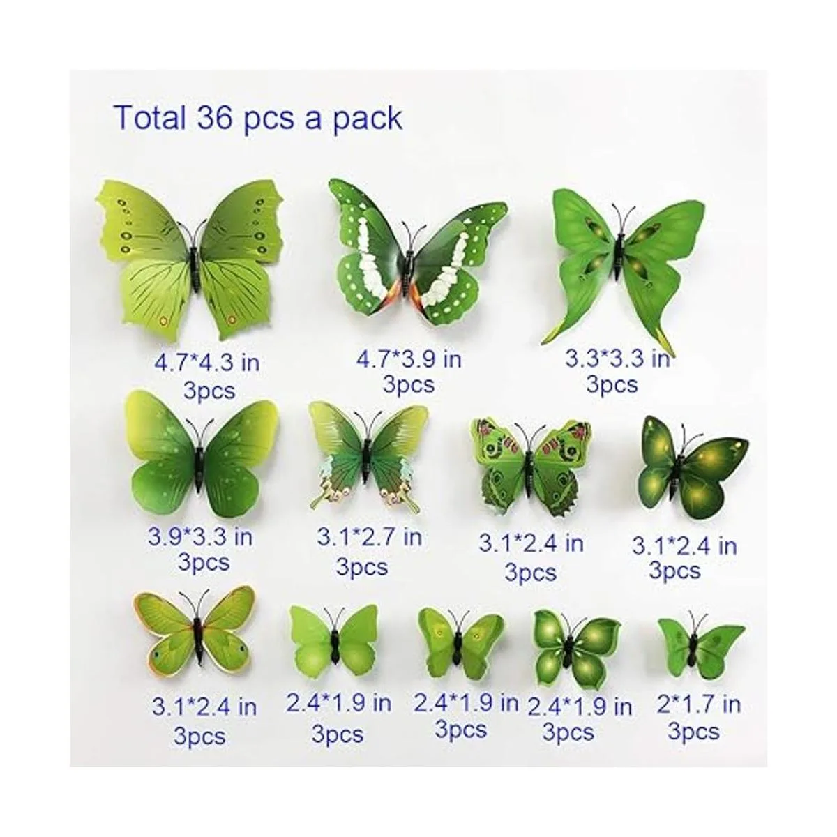 36pcs 3D Colorful Butterfly Wall Stickers DIY Art Decor_4