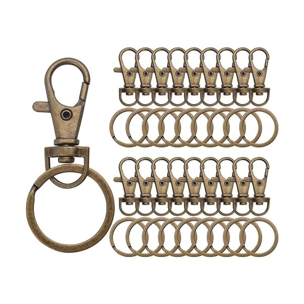 BronaGrand Llavero con cierre de mosquetón de bronce 30_1