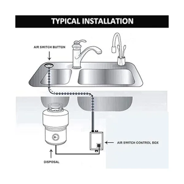 Garbage Disposal Air Switch Kit for SinkTop Waste Disposal