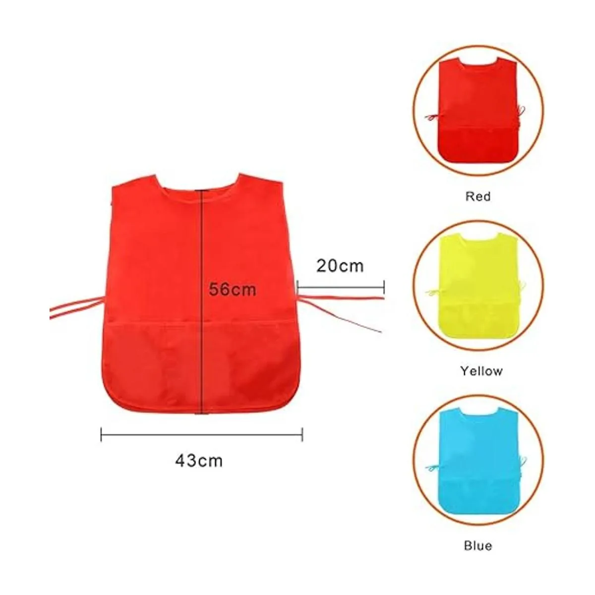 Caydo 3 piezas de delantal artístico de tamaño medio para