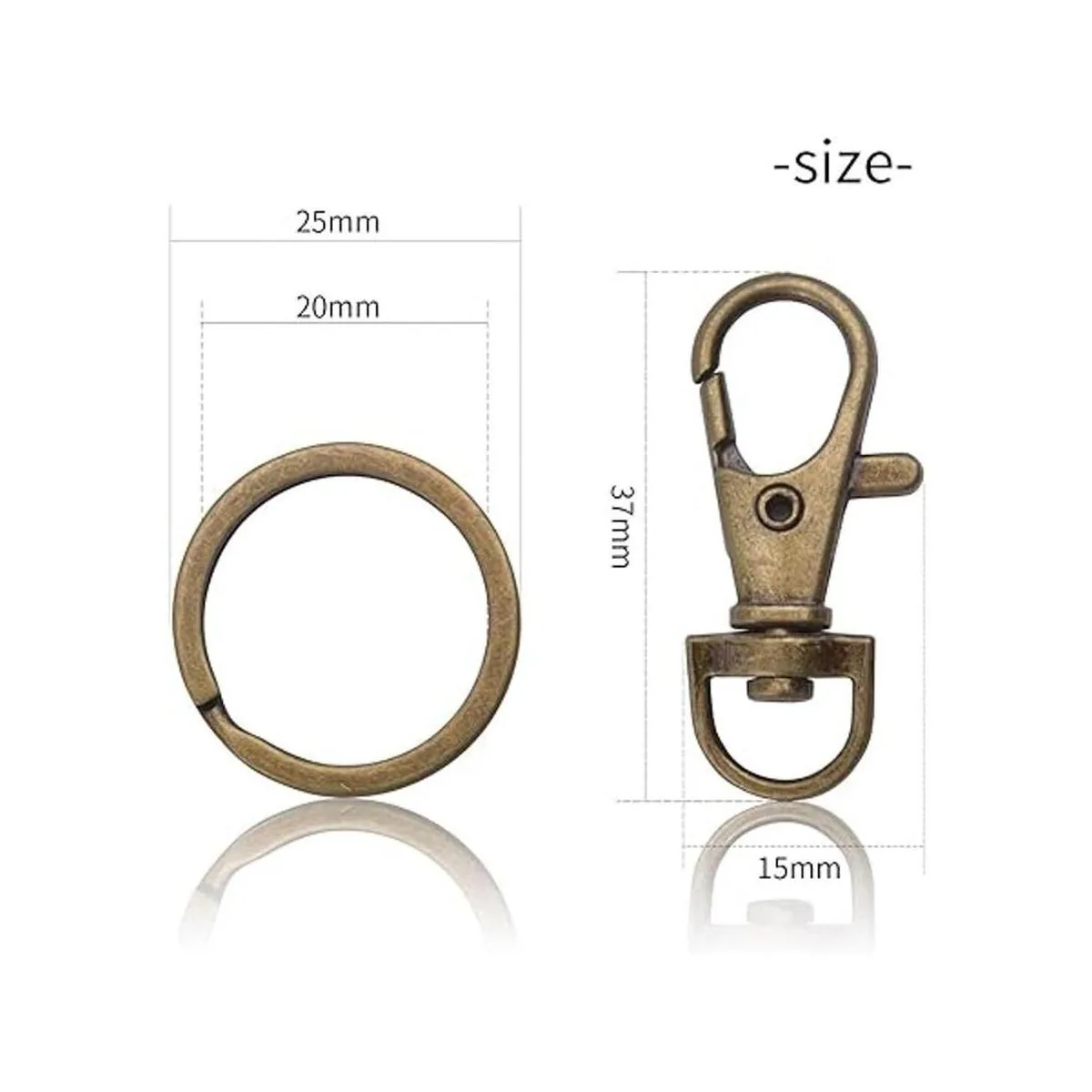 BronaGrand Llavero con cierre de mosquetón de bronce 30_2