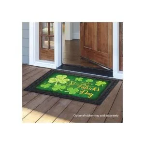 Lucky Shamrocks Tapete para puerta del día de San_2