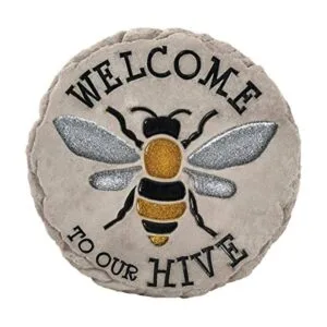 Spoontiques Piedra para pisar con diseño de labrador negro_1