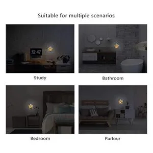 Lámpara de noche LED con enchufe de campo de girasol con_5