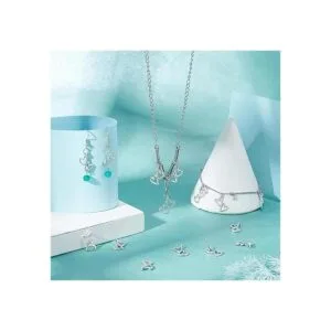 PH PandaHall 100 dijes de corazón doble de aleación