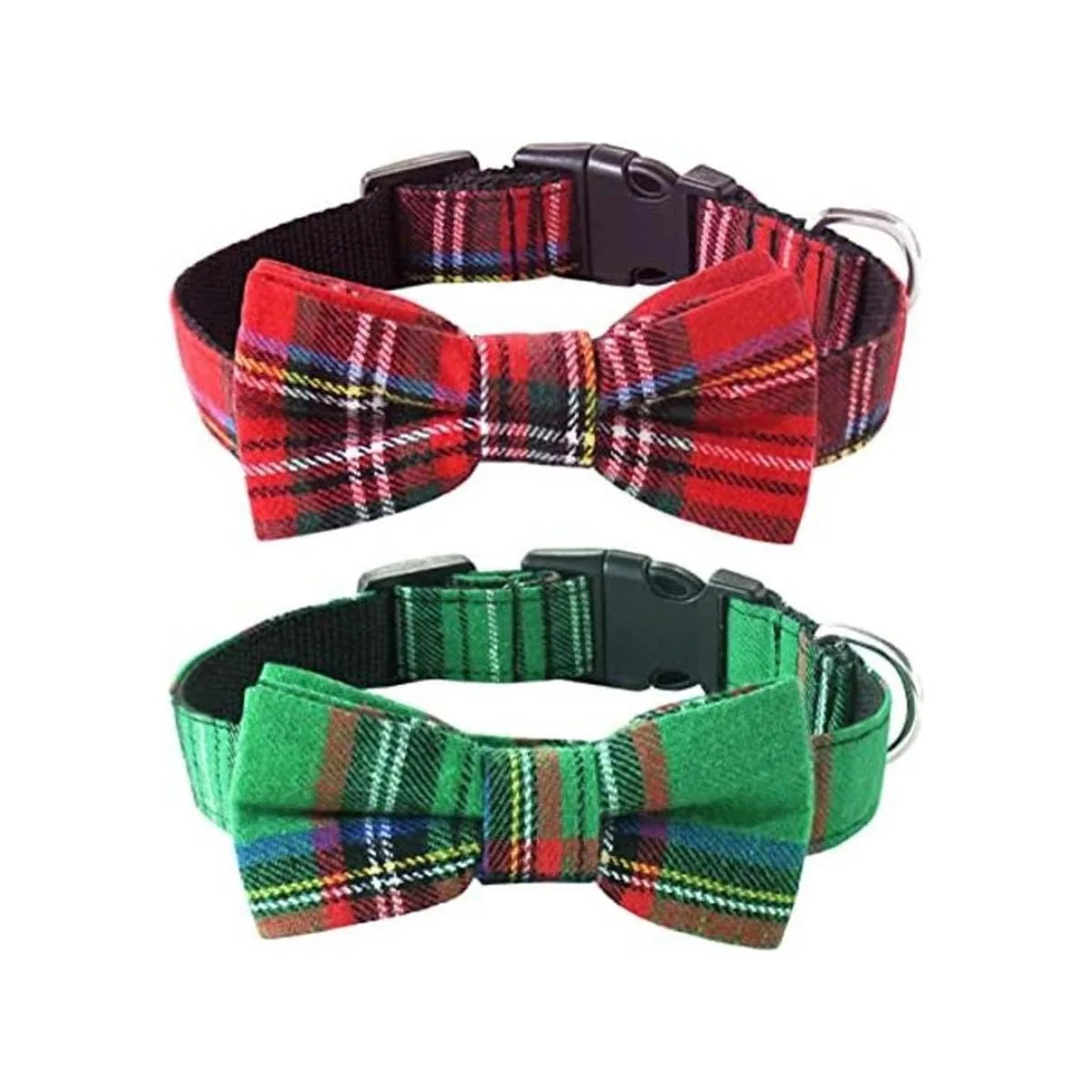 Malier Collar de perro con pajarita de Navidad clásico a