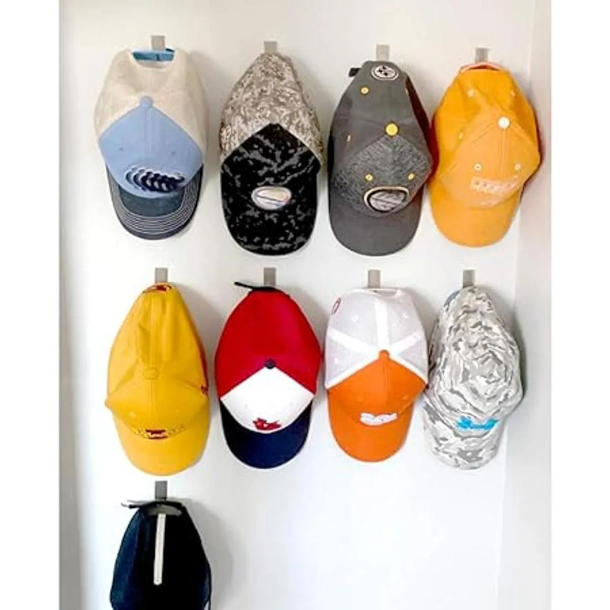 Ganchos adhesivos pequeños para colgar sombreros gorras