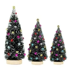 Paquete de 3 mini árboles de Navidad artificiales para