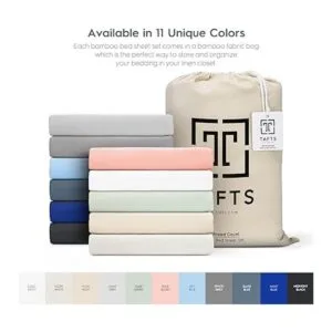 TAFTS Sábanas de Bambú Tamaño Matrimonial Juego de_6