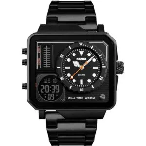 Reloj deportivo digital cuadrado de acero inoxidable con_3