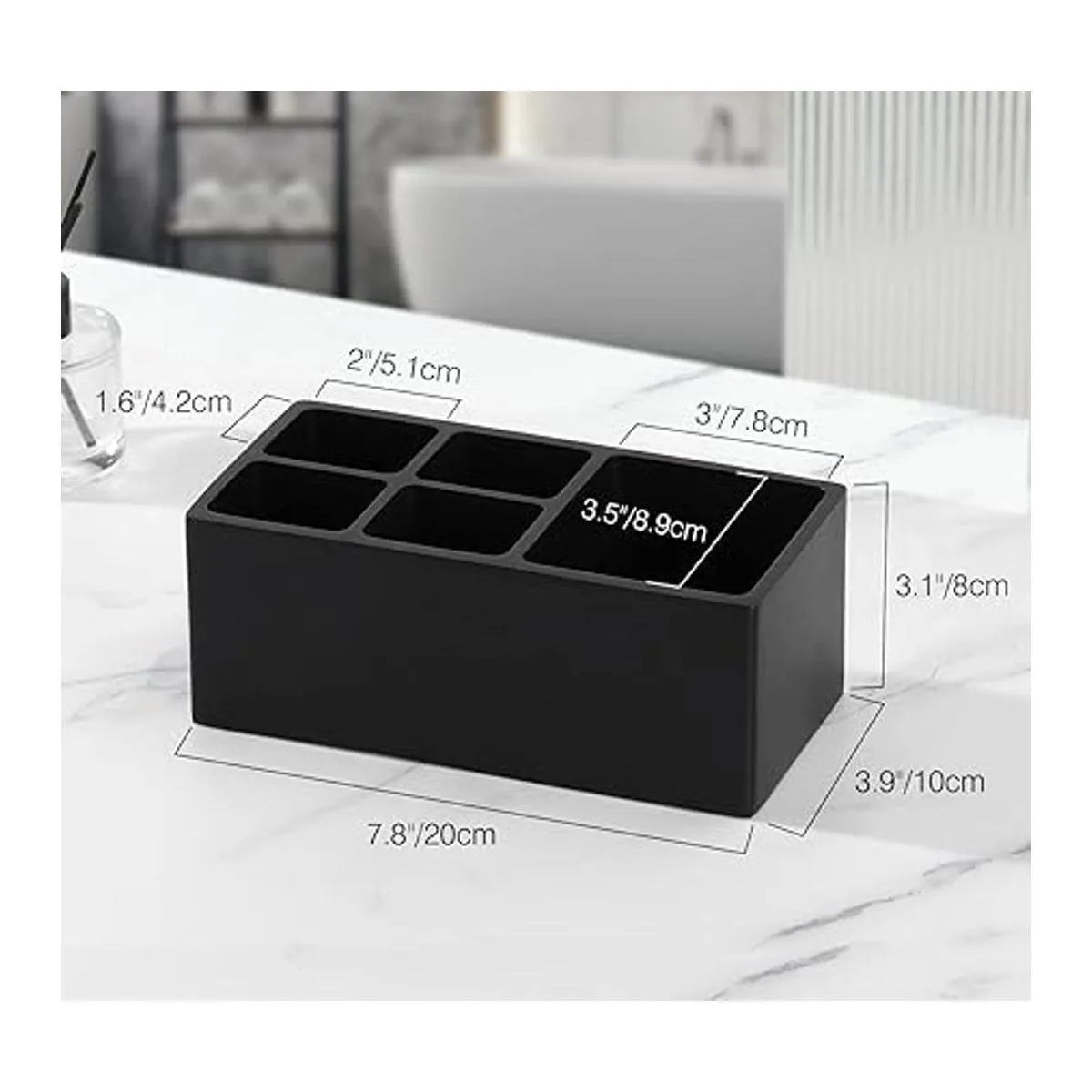 Luxspire Soporte para cepillo de dientes 5 ranuras para