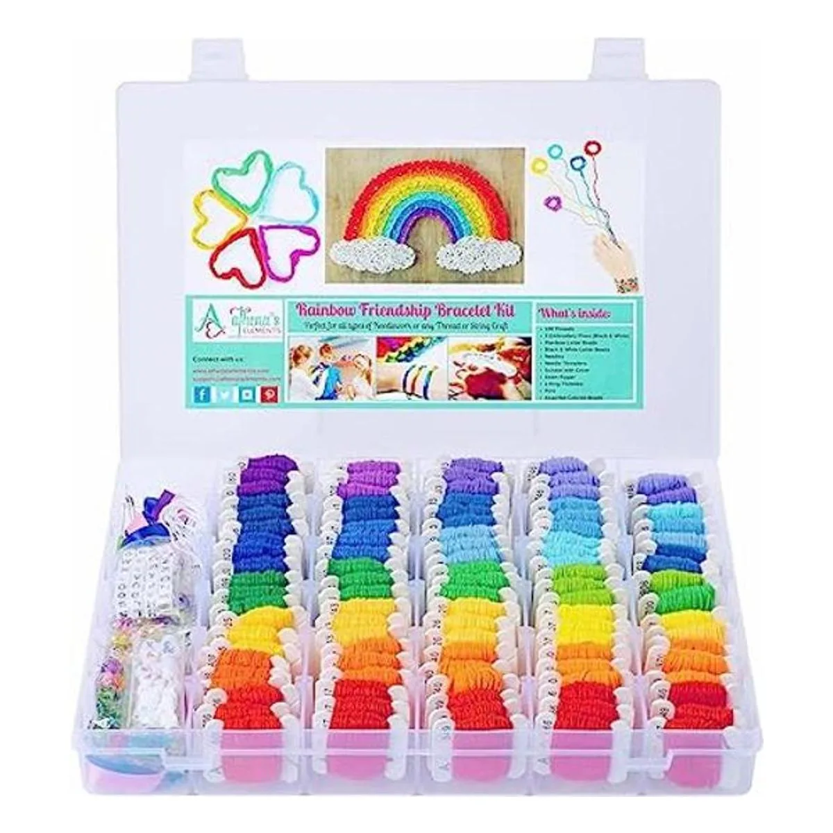 Kit de cuerda de pulsera de amistad 276 piezas de hilo de_1