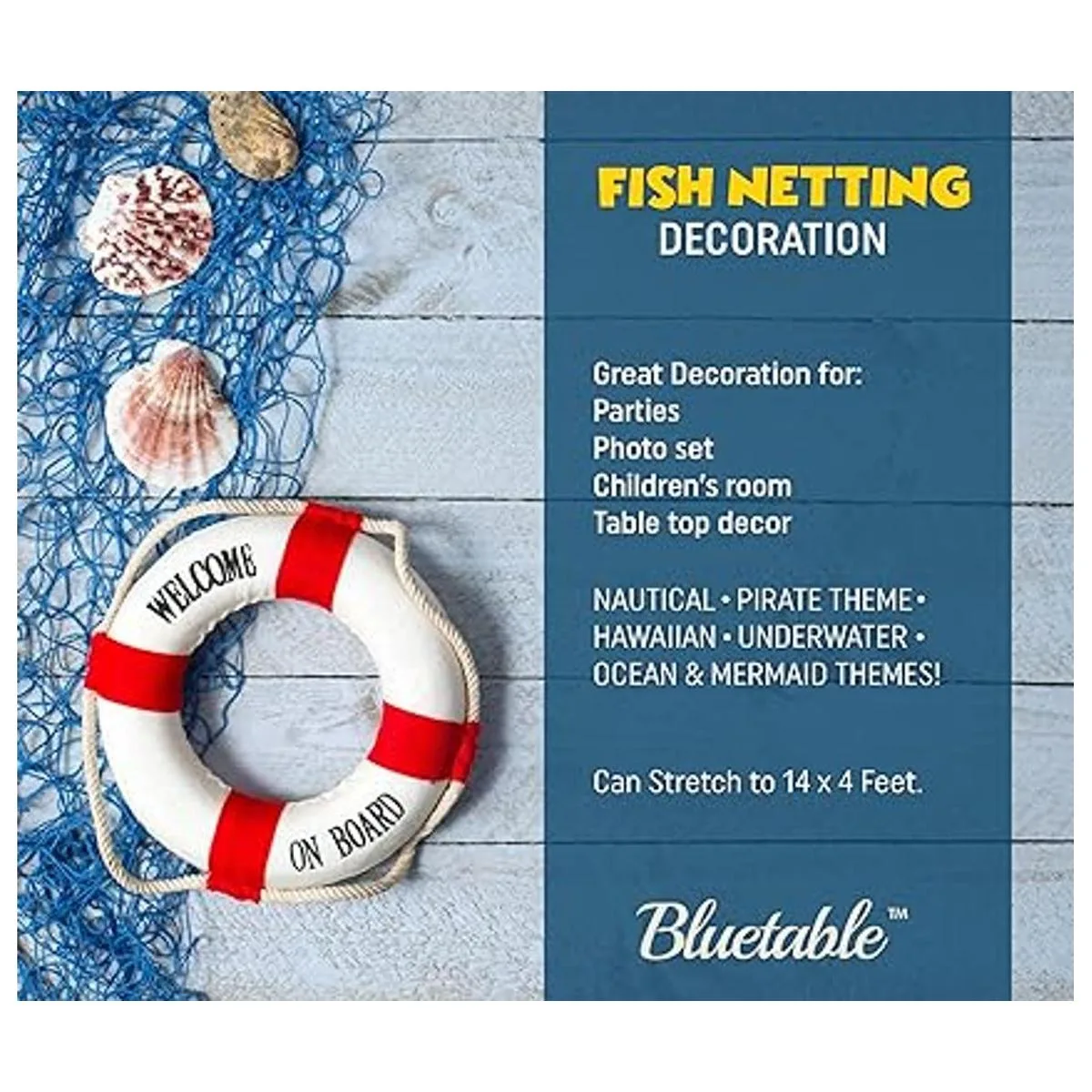 Red de pesca para decoración de fiestas red de algodón_3