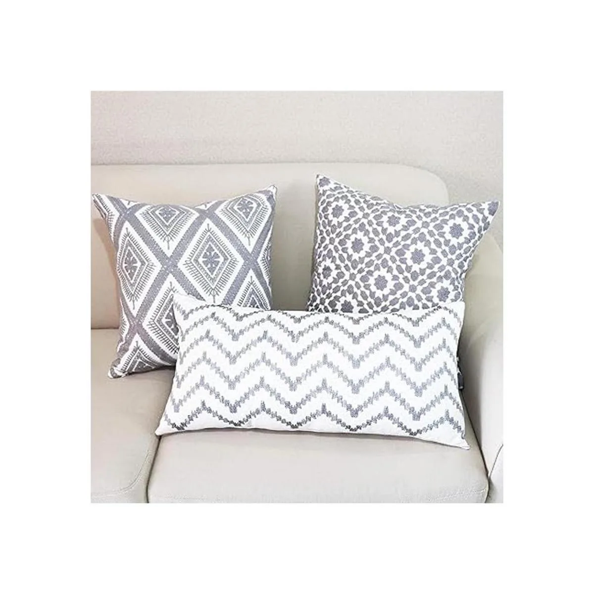 SLOW COW Funda decorativa con bordado para cojín