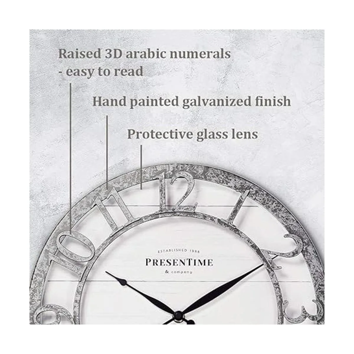 PresenTime Co Reloj de pared de la serie Farmhouse de_3