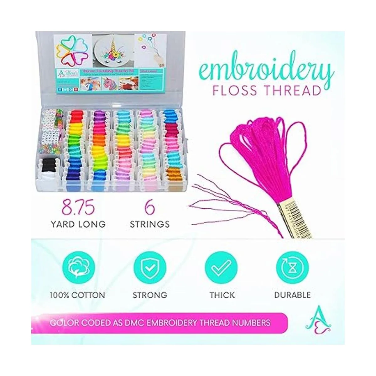 Kit de cuerda de pulsera de amistad de hilo de bordar 276_3