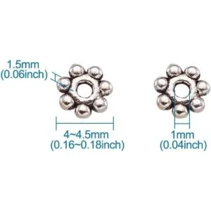 Fashewelry 1000 cuentas espaciadoras con diseño de