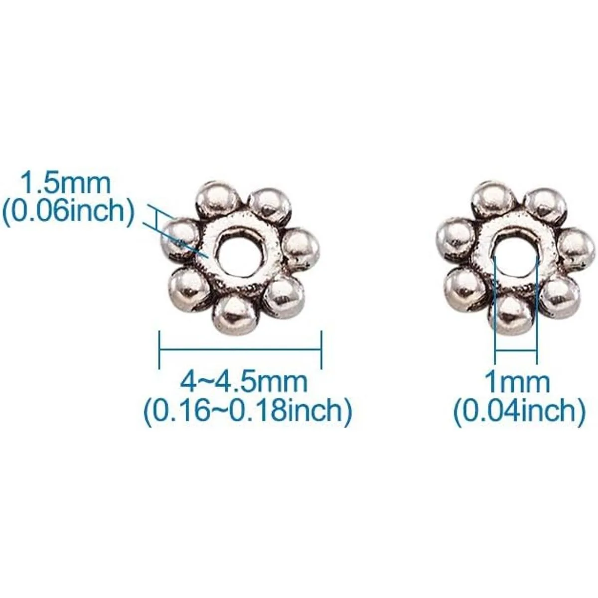 Fashewelry 1000 cuentas espaciadoras con diseño de